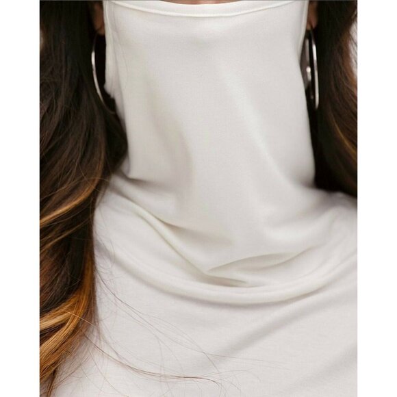 Z Avenue USA 2XL White Convertible Cowl Neck Top Face Cover NIP - Picture 3 of 8